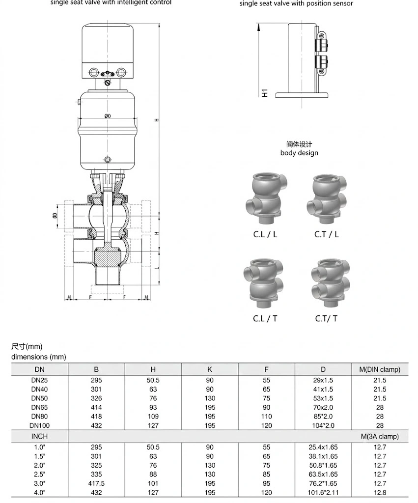 Sanitary Aseptic Divert Valve